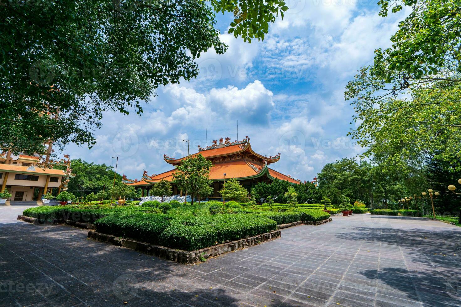 mattina a Ben duoc tempio, cu chi, ho chi minh città, Vietnam. il storico quartiere rivoluzionario accanto cu chi tunnel, un' famoso base di rivoluzionario Vietnam prima 1975. viaggio concetto foto