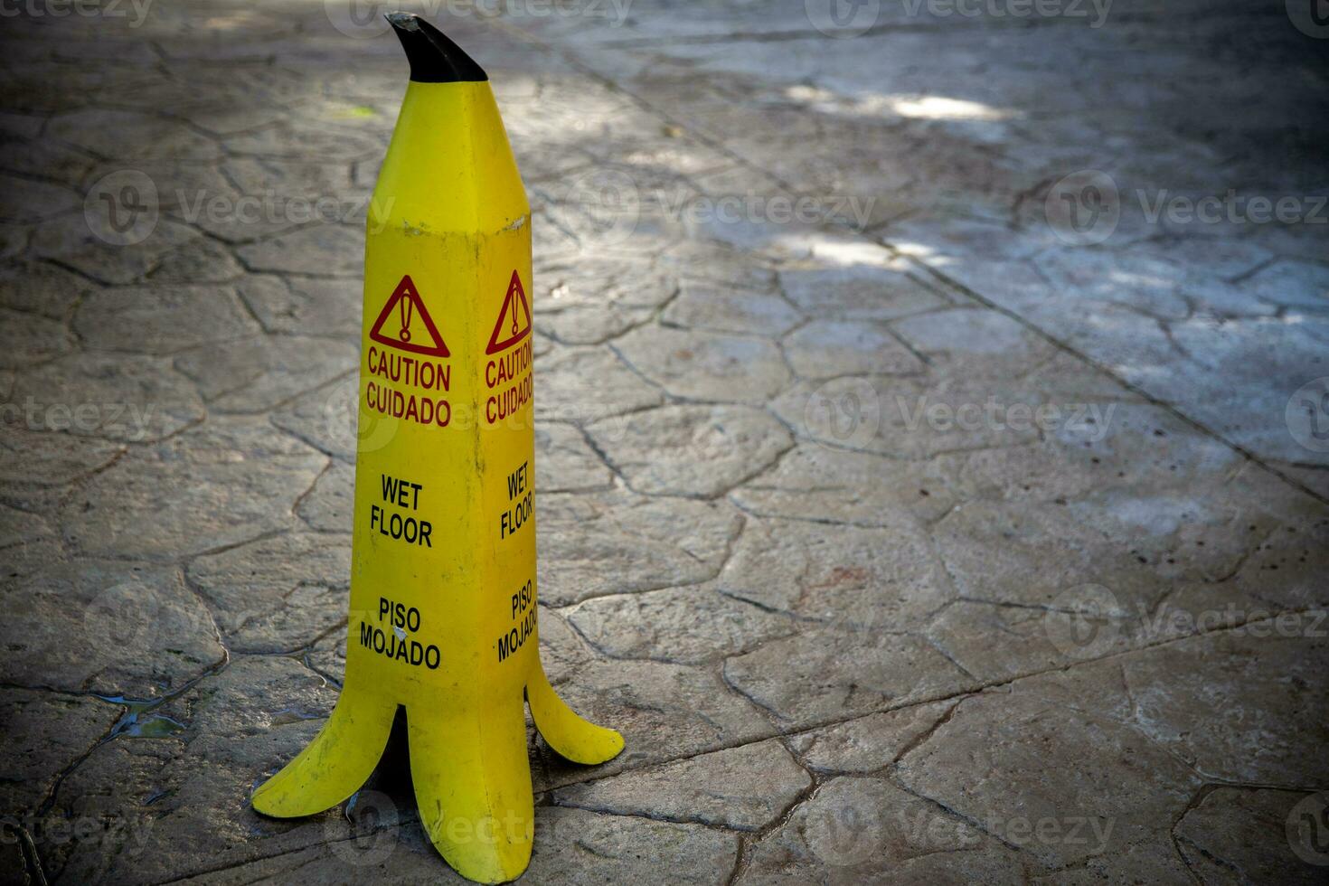 bagnato pavimento Banana cartello foto