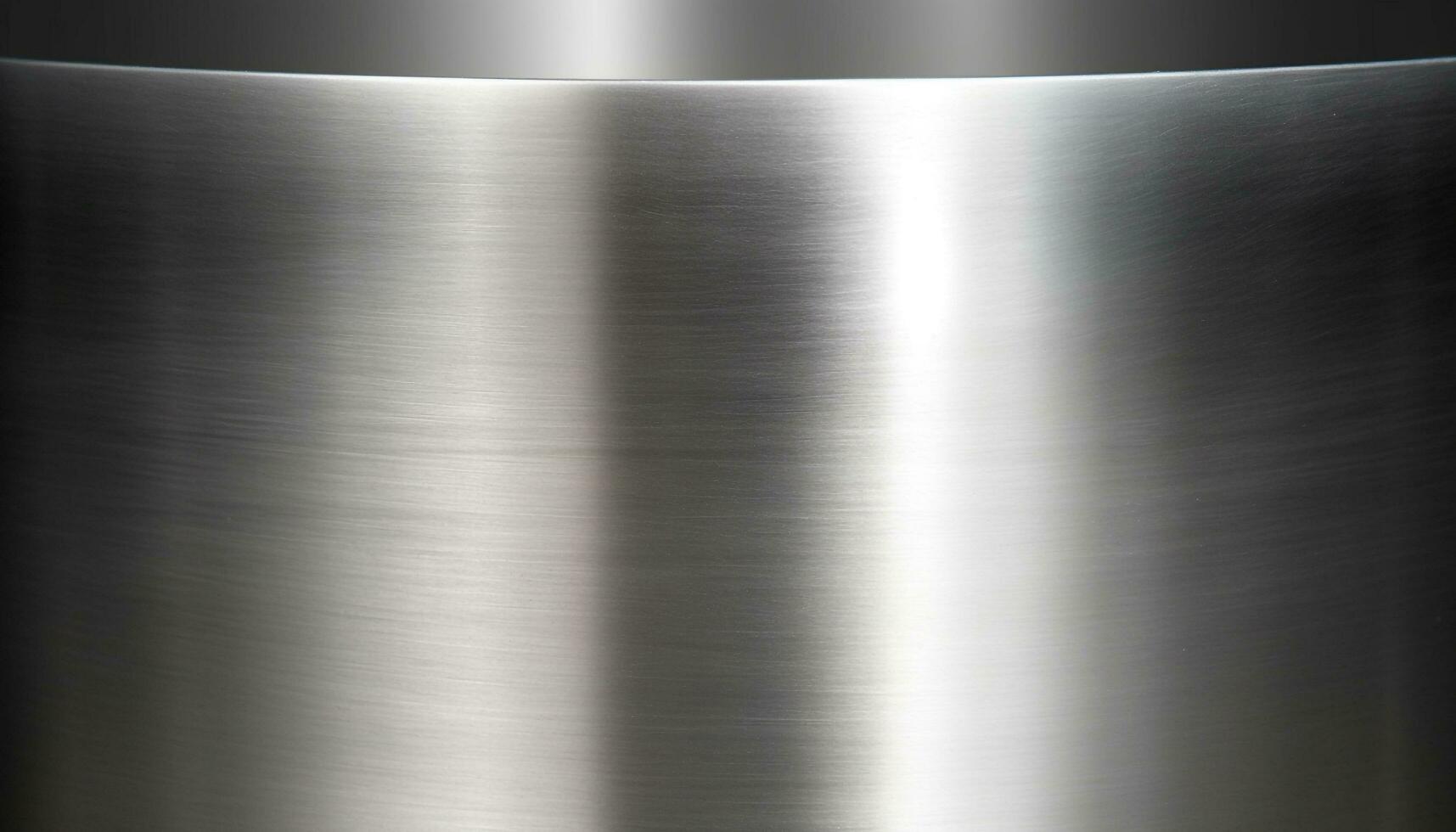 brillante platino foglio riflette astratto modello su spazzolato acciaio fondale generato di ai foto