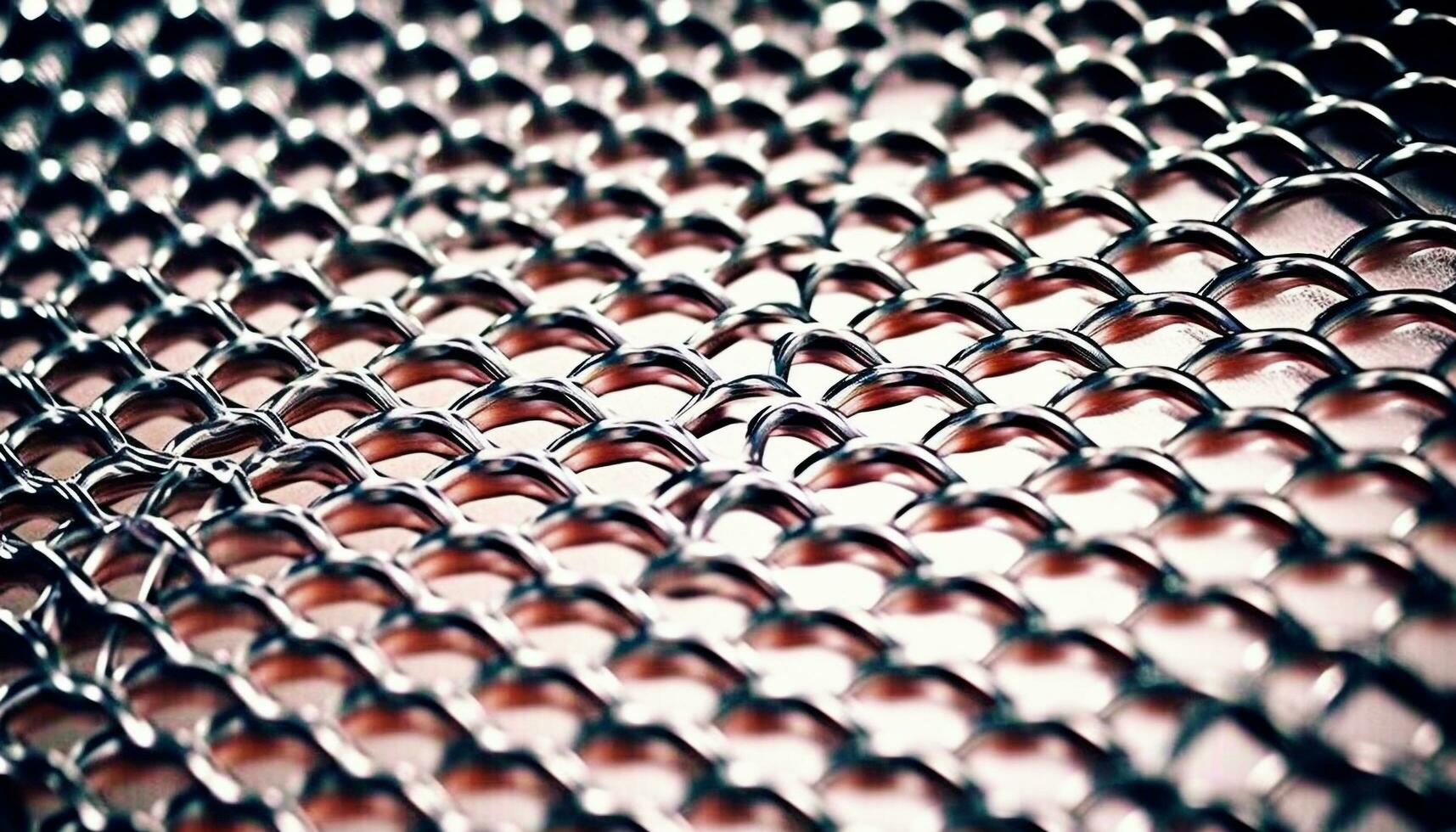 interbloccata acciaio Catene creare strutturato metallico fondale per attività commerciale industria generato di ai foto