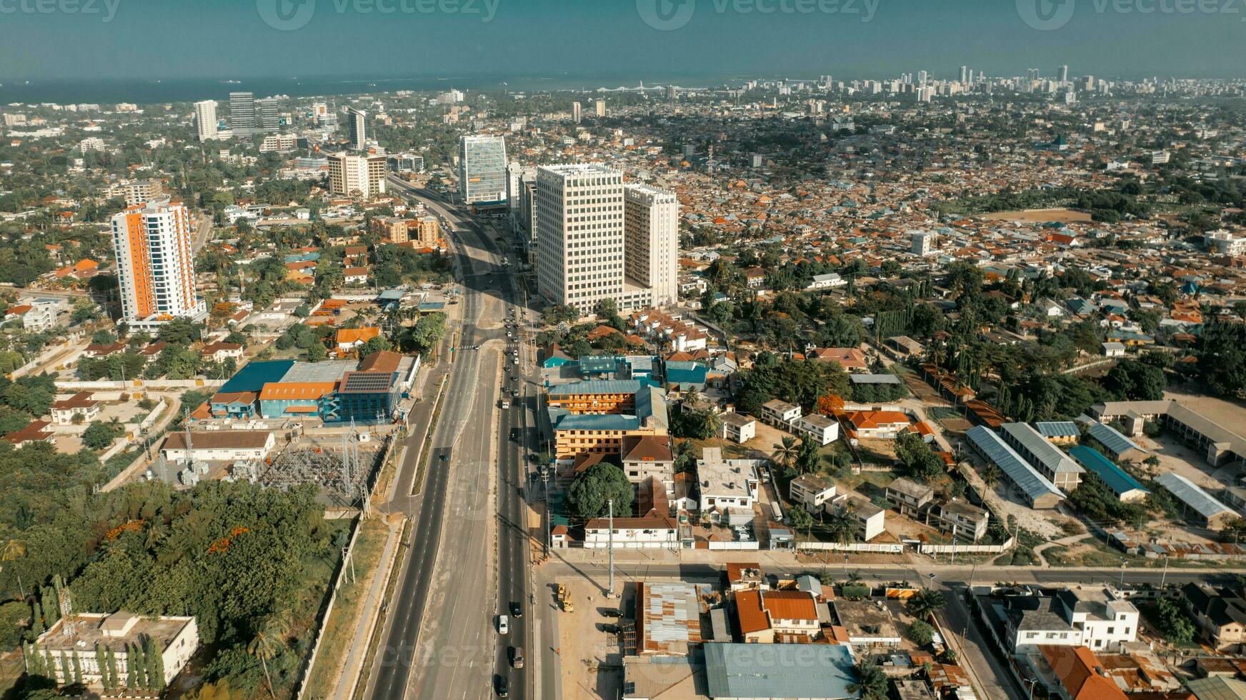 aereo Visualizza di dar es salaam città foto