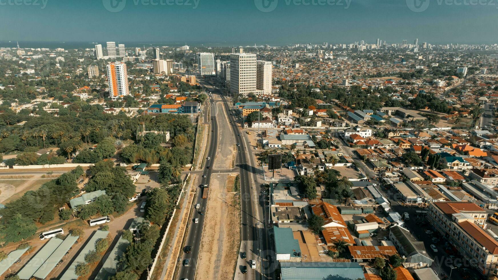 aereo Visualizza di dar es salaam città foto