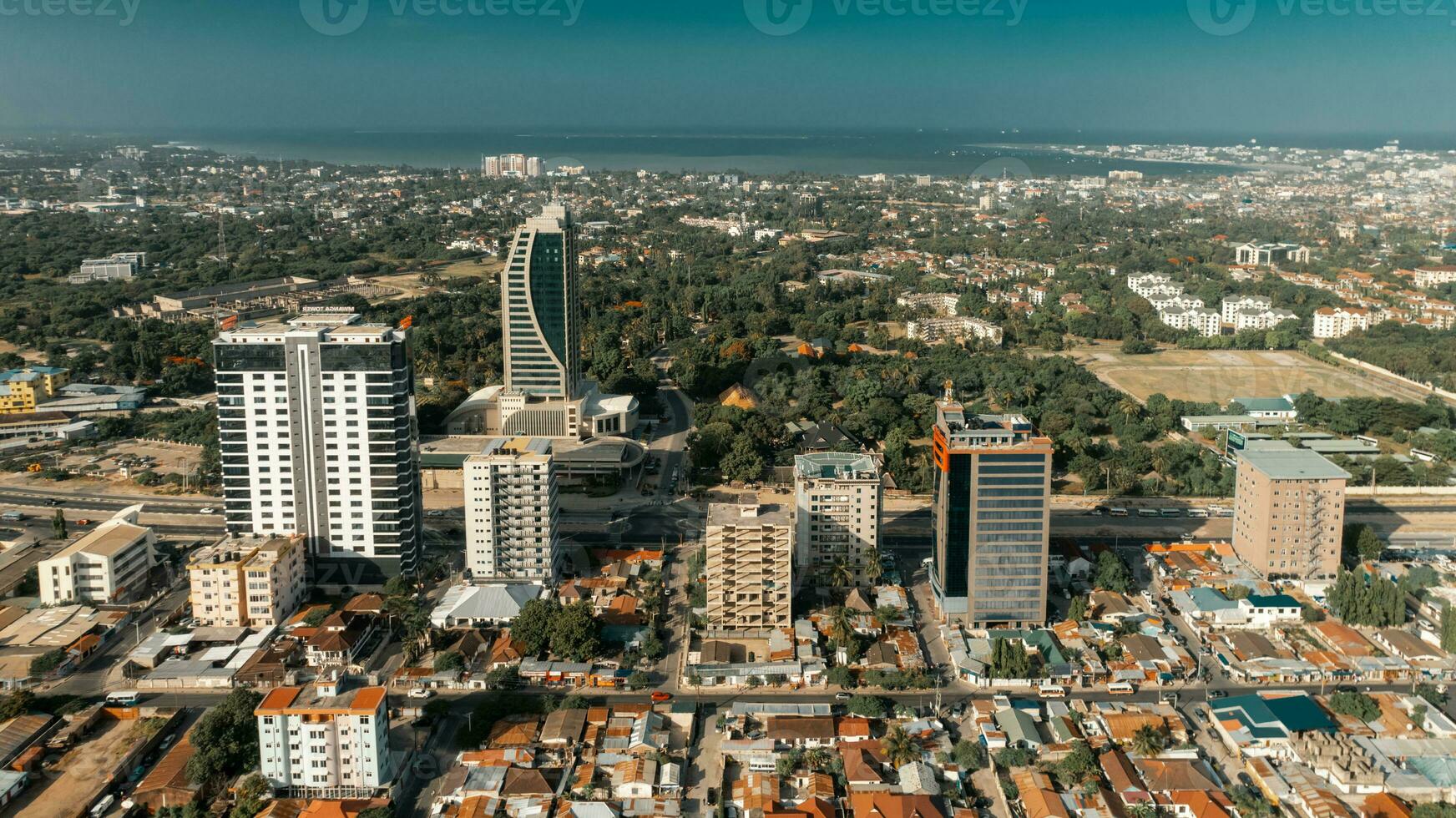 aereo Visualizza di dar es salaam città foto