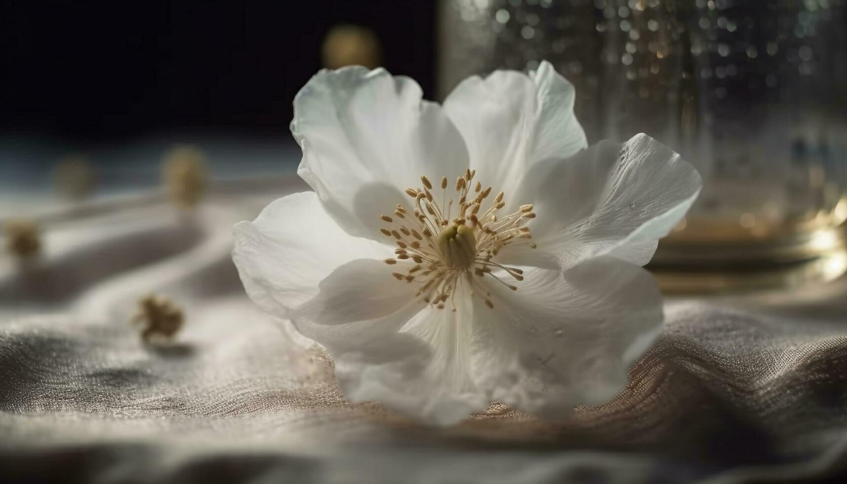 morbido rosa petali, bagnato con mattina rugiada generato di ai foto