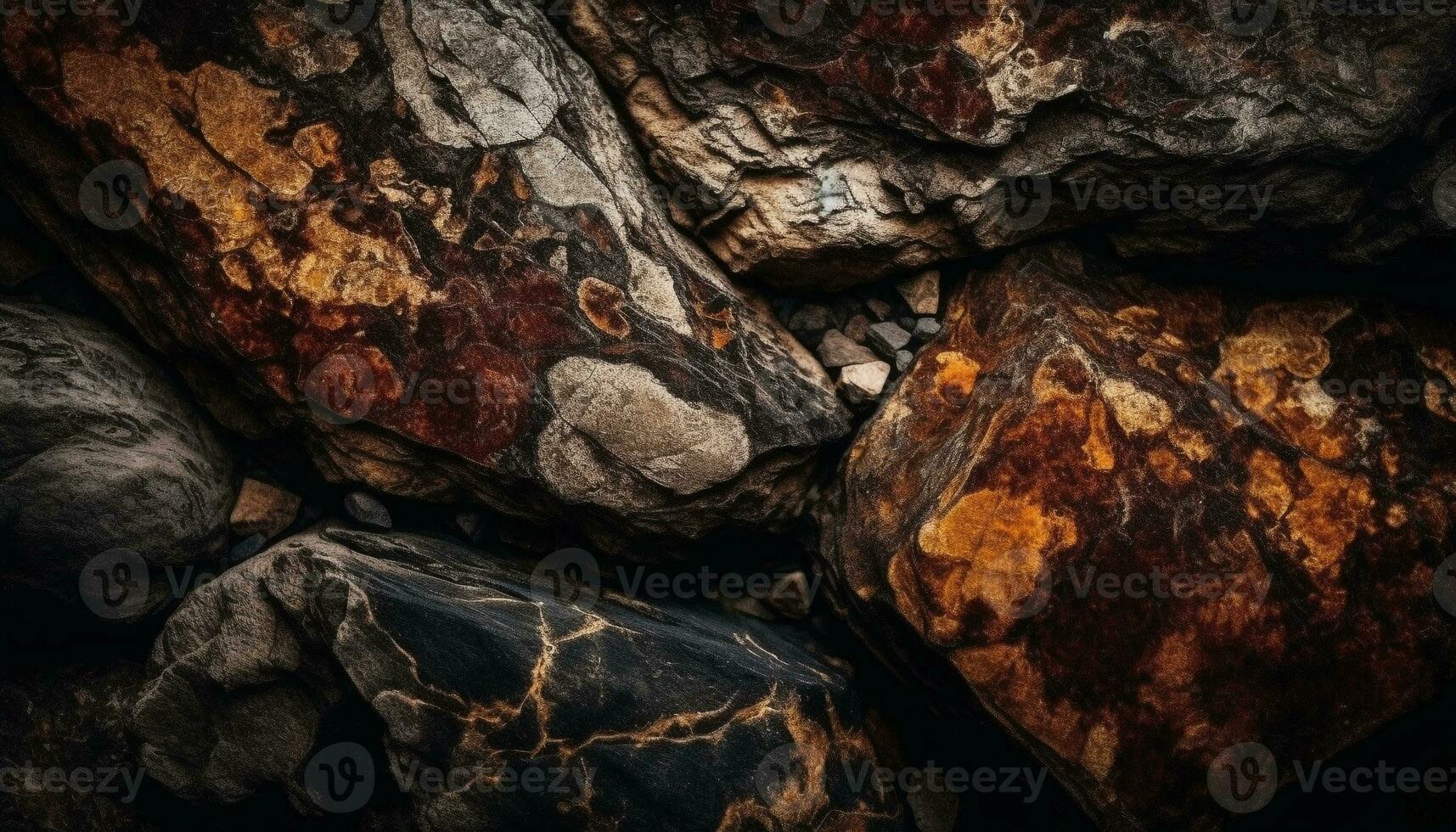 antico pietra parete, ruvido struttura, natura bellezza generato di ai foto