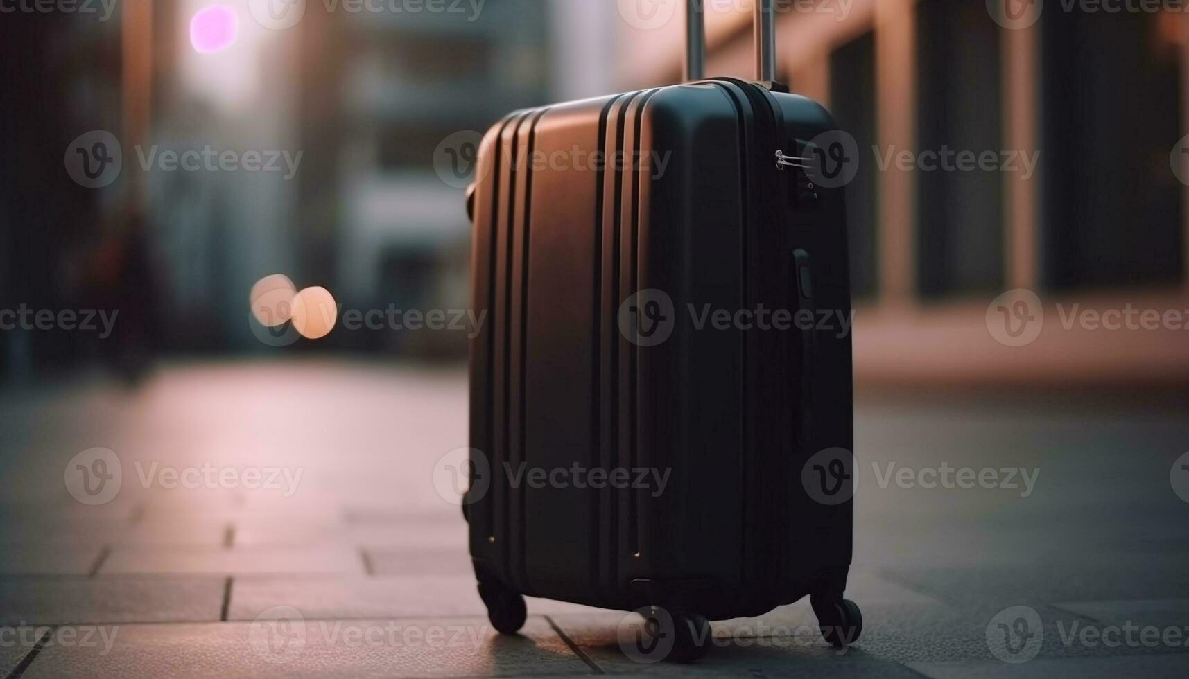 maniglia bagaglio con cura per il tuo avventura generato di ai foto