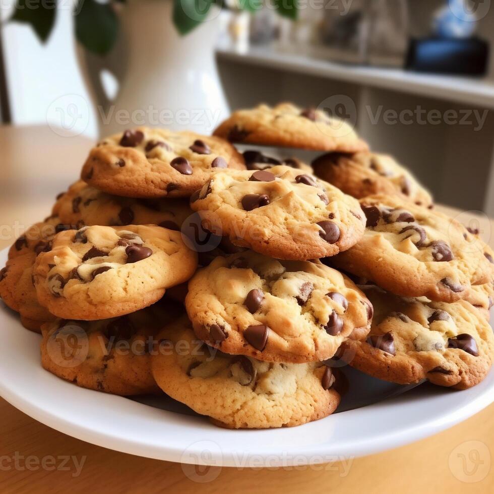 cioccolato patata fritta biscotti. generativo ai foto