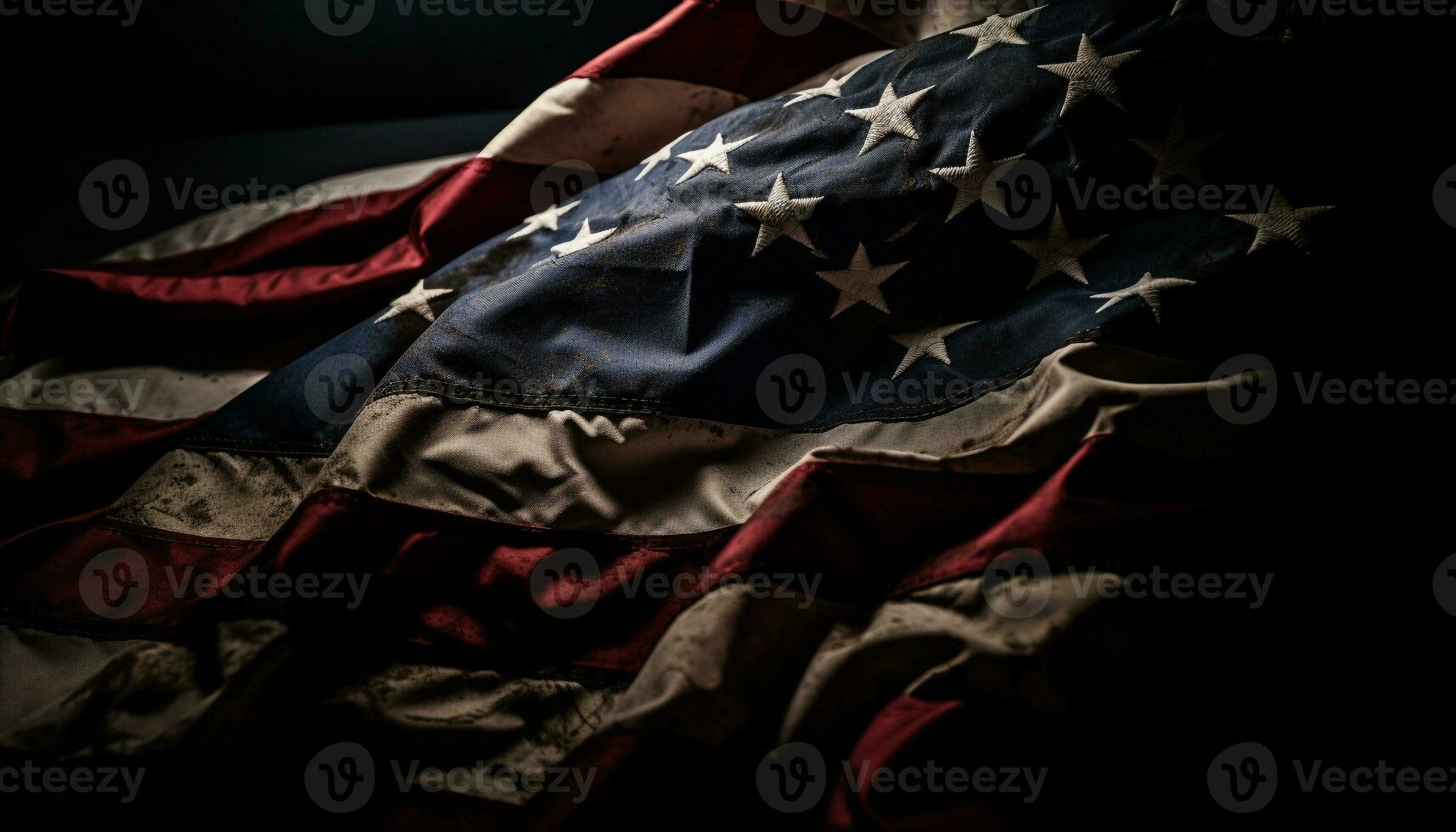 patriottico celebrazione con americano bandiera fondale generato di ai foto