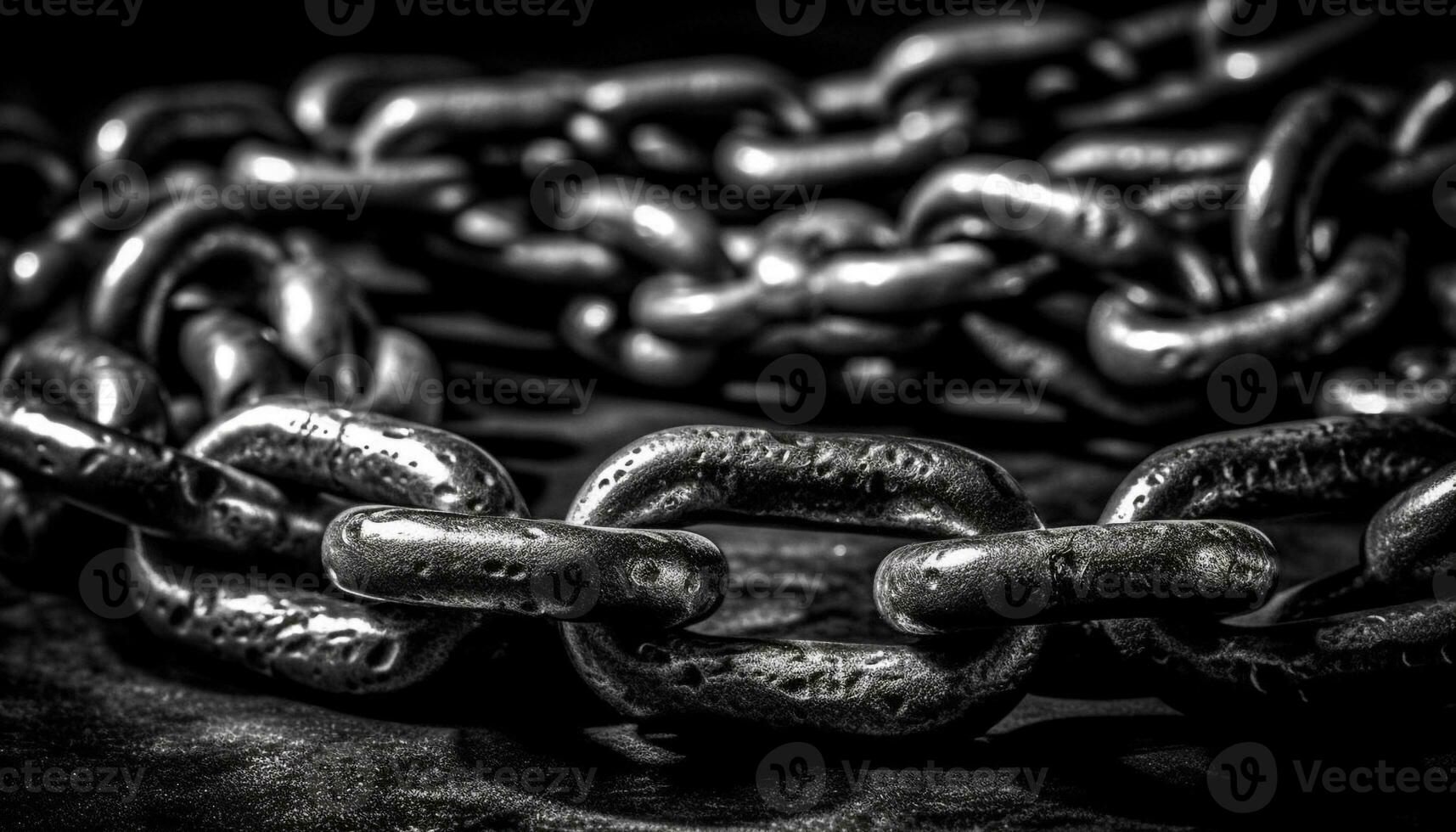 interbloccata acciaio catena collegamenti, un' simbolo di forza generato di ai foto
