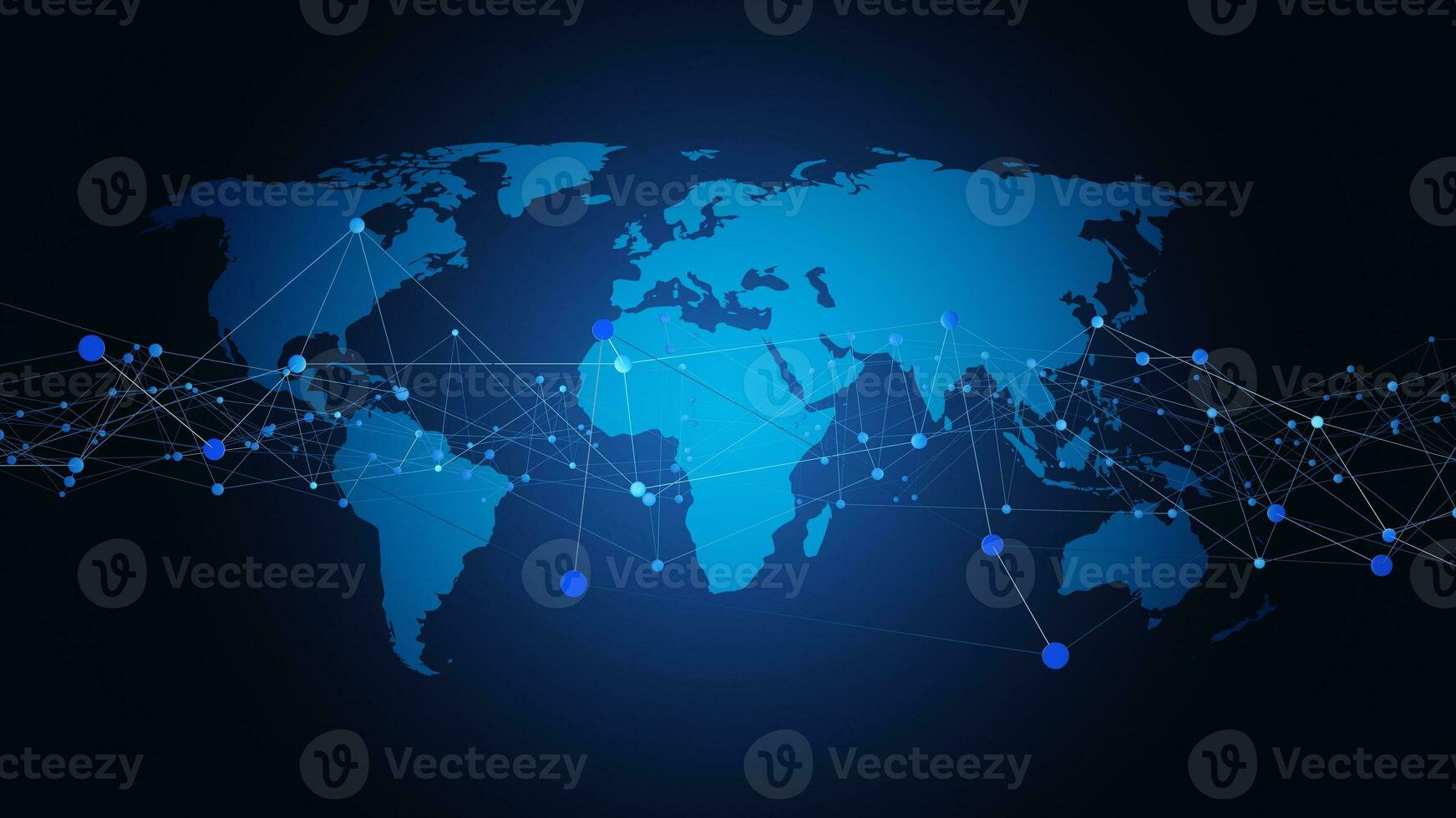 concetto di globalizzazione e comunicazione. terra e raggi luminosi. rendering 3D foto