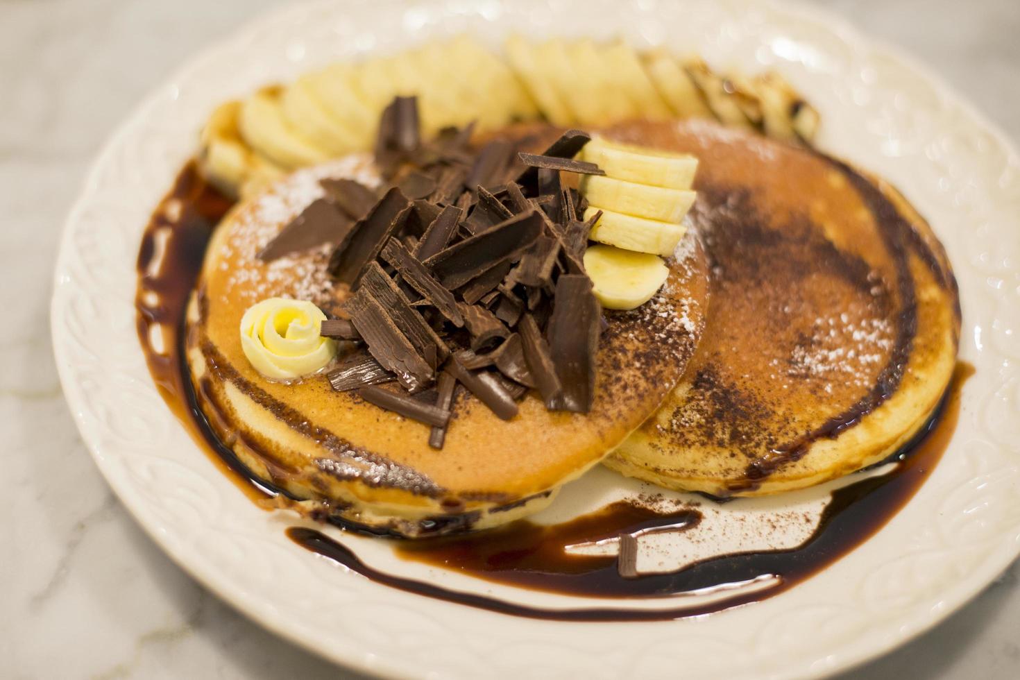 frittella di banana con cioccolato foto