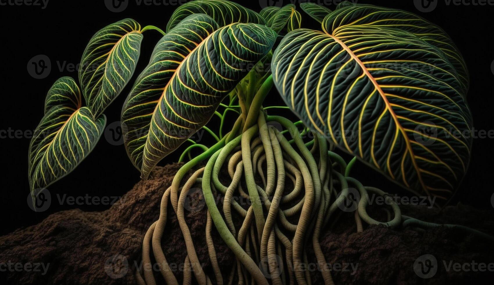 natura verde crescita vicino su e bellissimo generato di ai foto