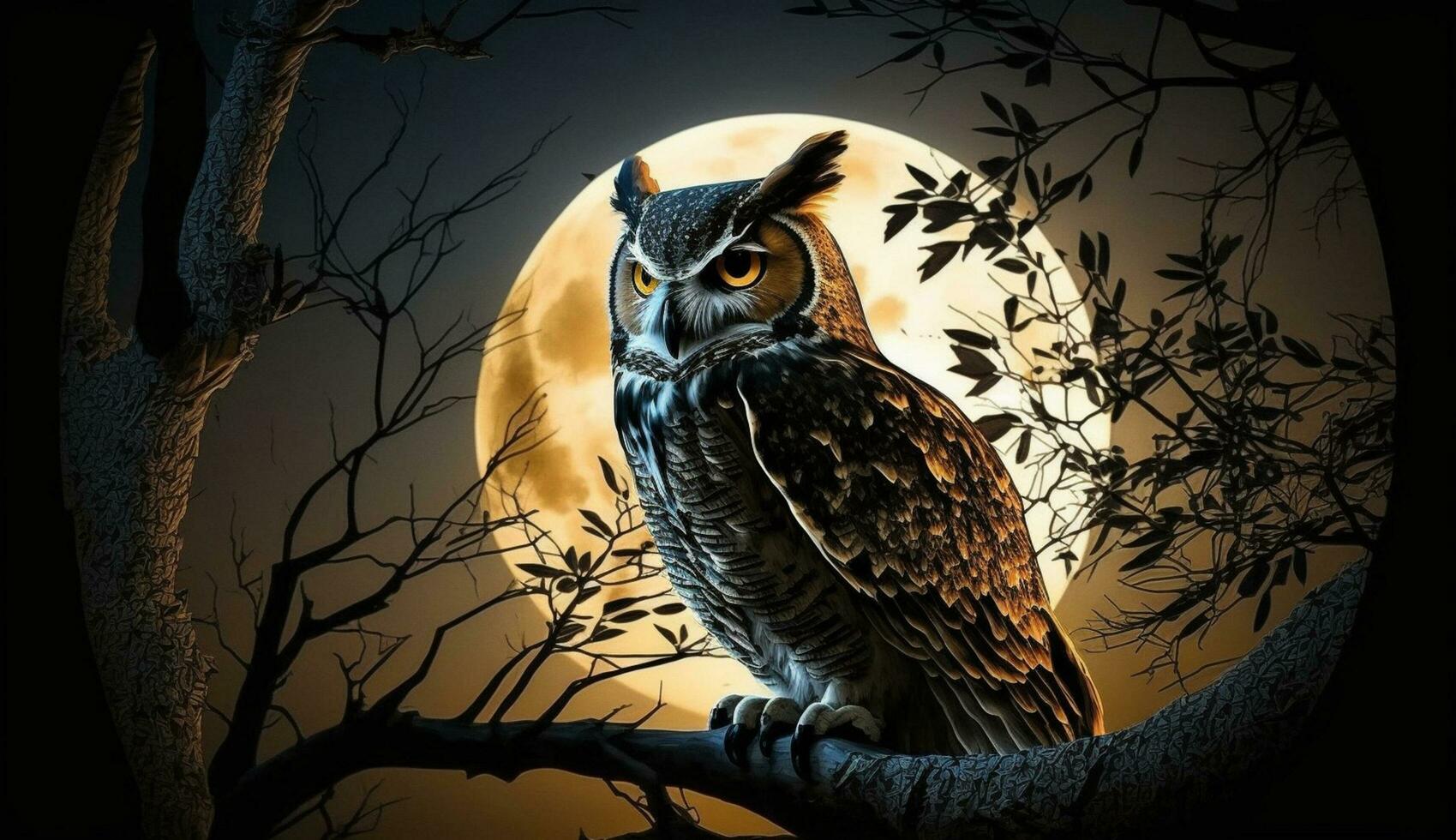 animale notte natura uccello di preda becco ,generativo ai foto