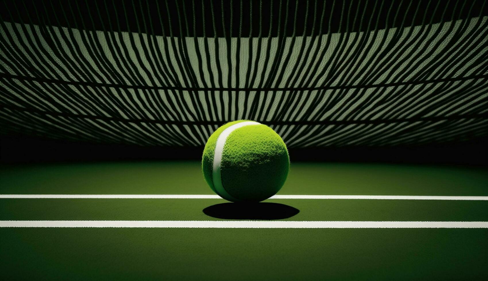 gli sport attrezzatura su erba con tennis palla ,generativo ai foto