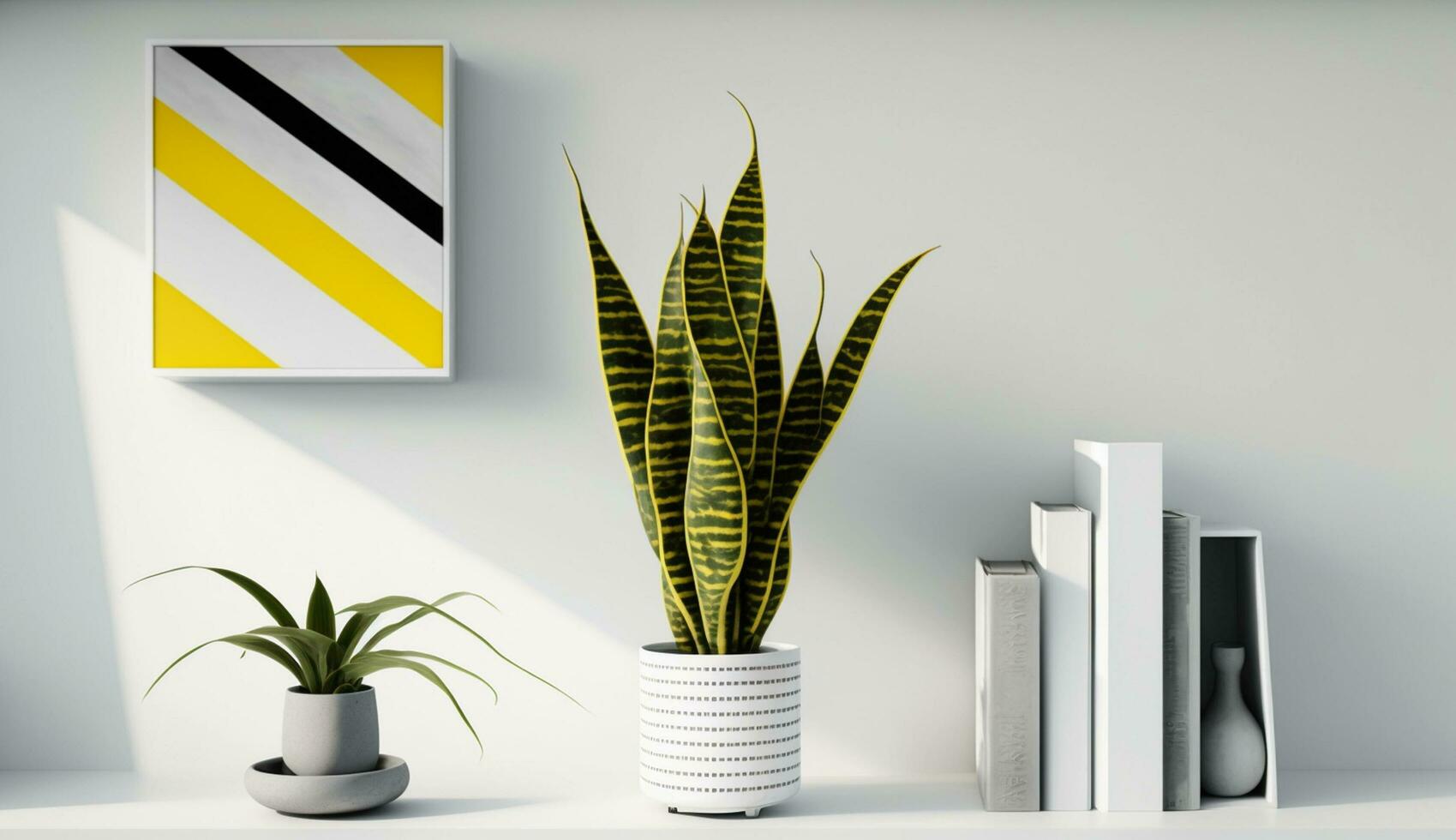 moderno pianta design per casa interno decorazione generato di ai foto