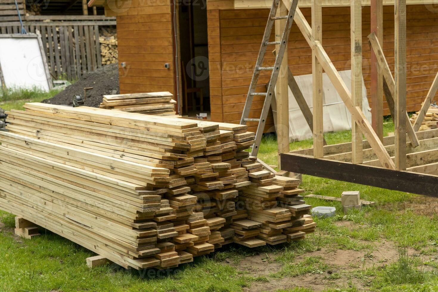 costruzione di un' telaio Casa. legname telaio Casa, nuovo costruire tetto foto