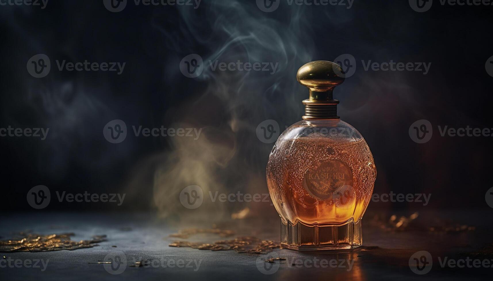 vecchio stile whisky bottiglia su legna tavolo, riflettendo eleganza e lusso generato di ai foto