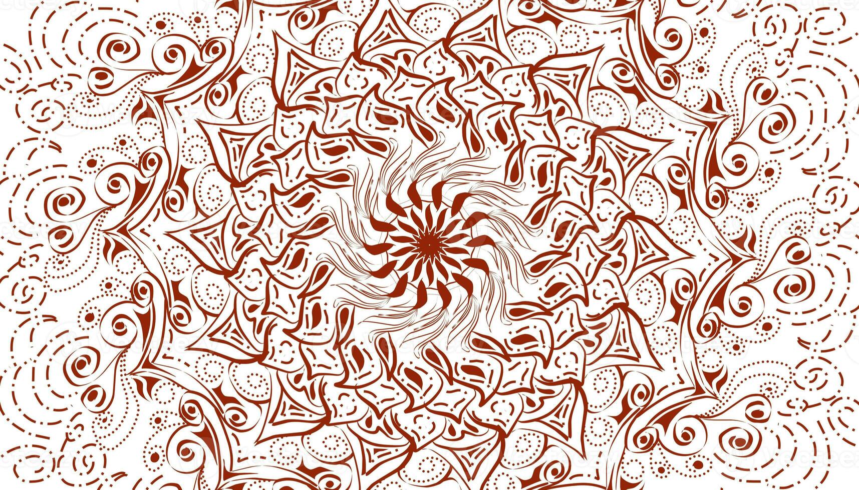 illustrazione di rosso mandala motivo decorazione foto