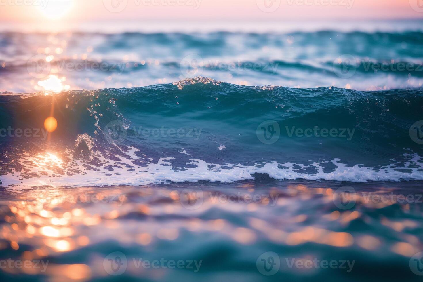 estate concetto. il danza di oceano onde. eterno sinfonia di il mare. generativo ai foto