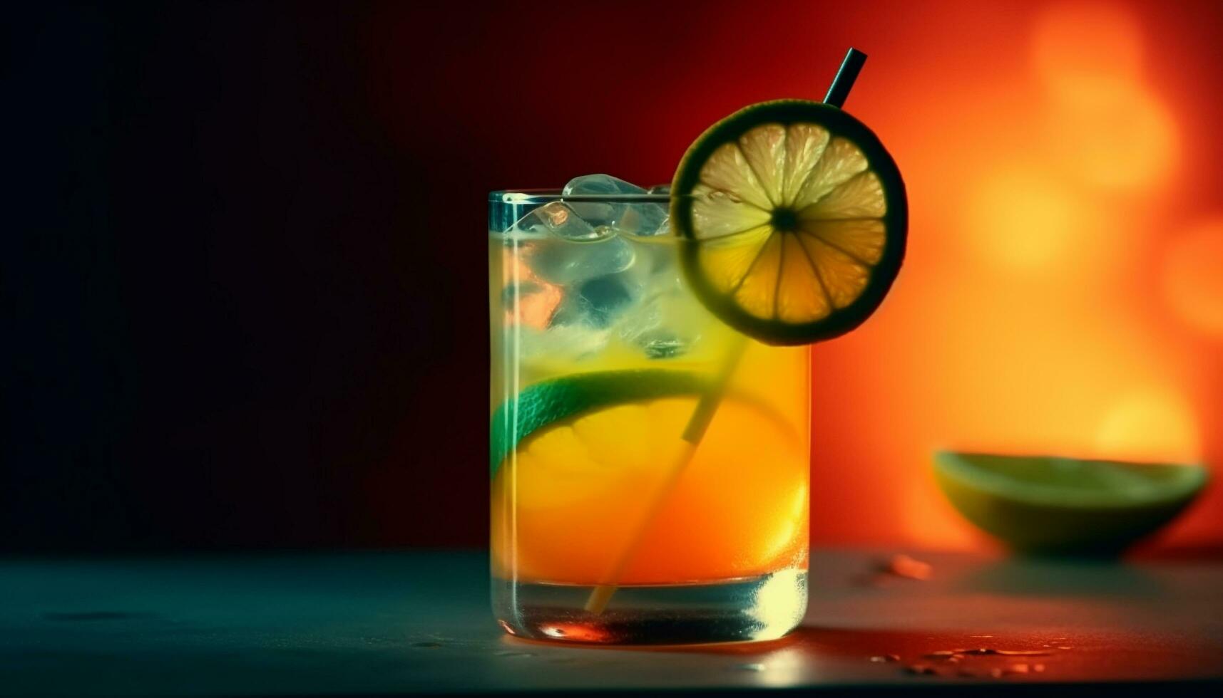 discoteca festa con Mojito, margarita, e whisky generato di ai foto