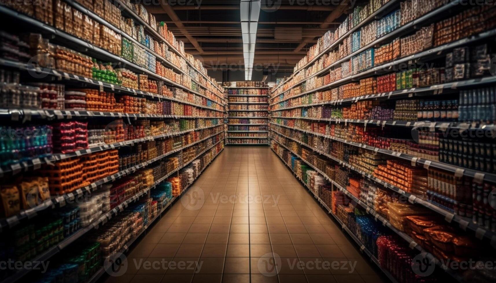 abbondanza di salutare cibo scelte nel supermercato corridoio generato di ai foto