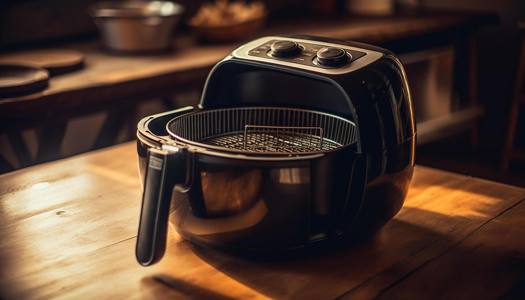 appena fermentato cappuccino su rustico legna tavolo generato di ai foto