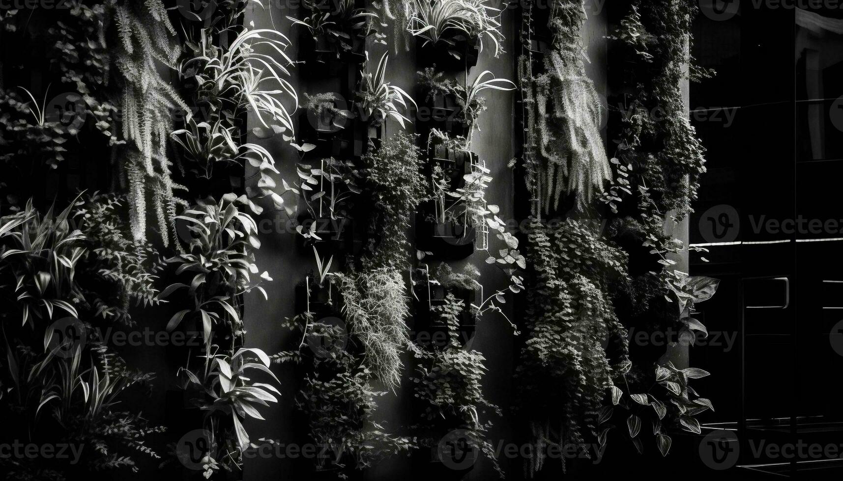 inverno albero ramo contro monocromatico foresta sfondo generato di ai foto