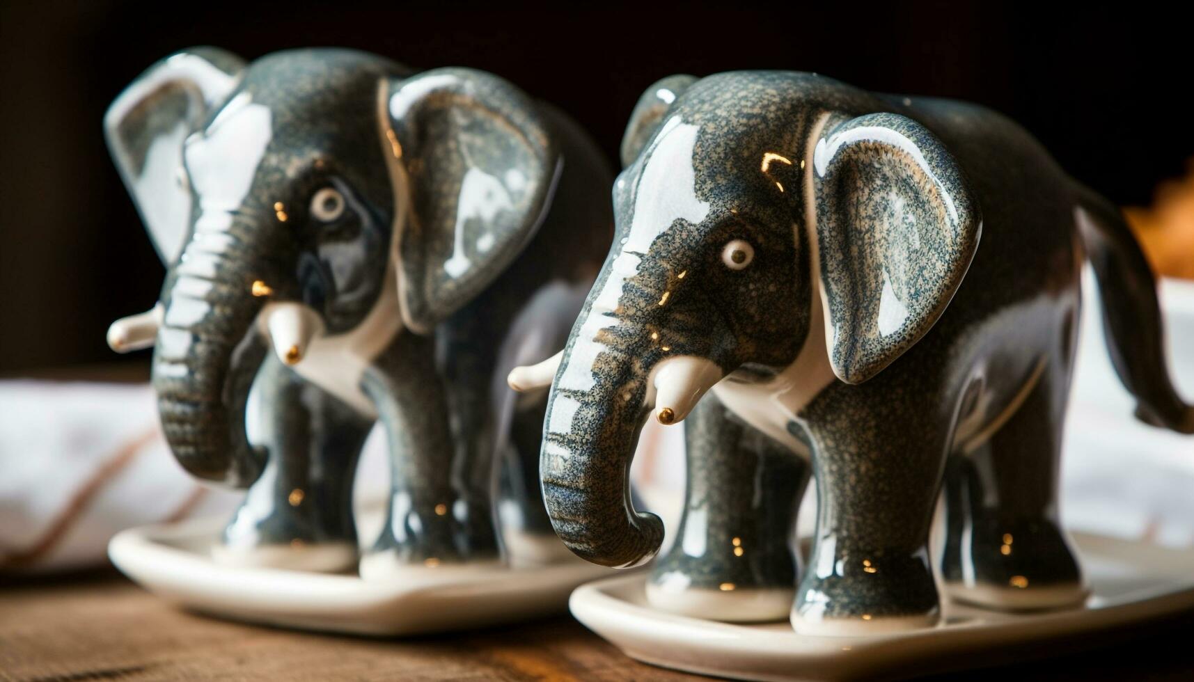 piccolo di legno elefante figurina antico souvenir decorazione generato di ai foto