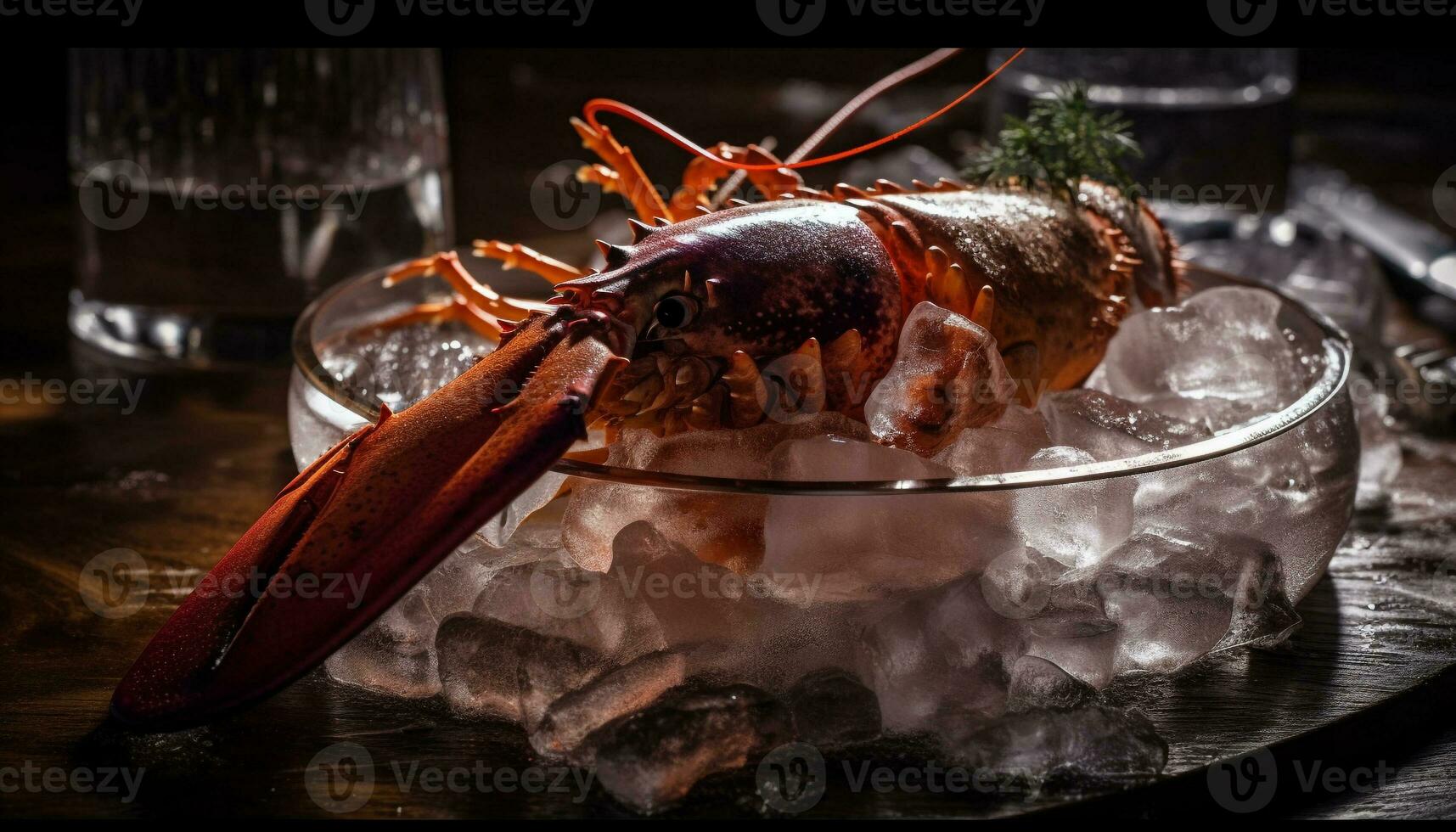 grigliato frutti di mare su piatto natura salutare aperitivo generato di ai foto