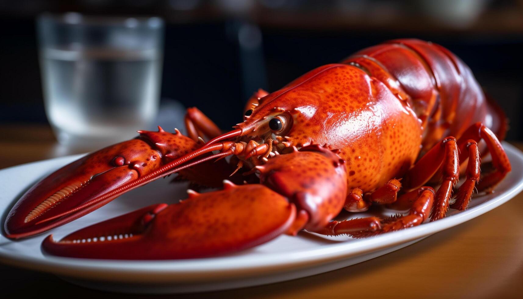 salutare frutti di mare pasto su di legno tavolo con vino generato di ai foto