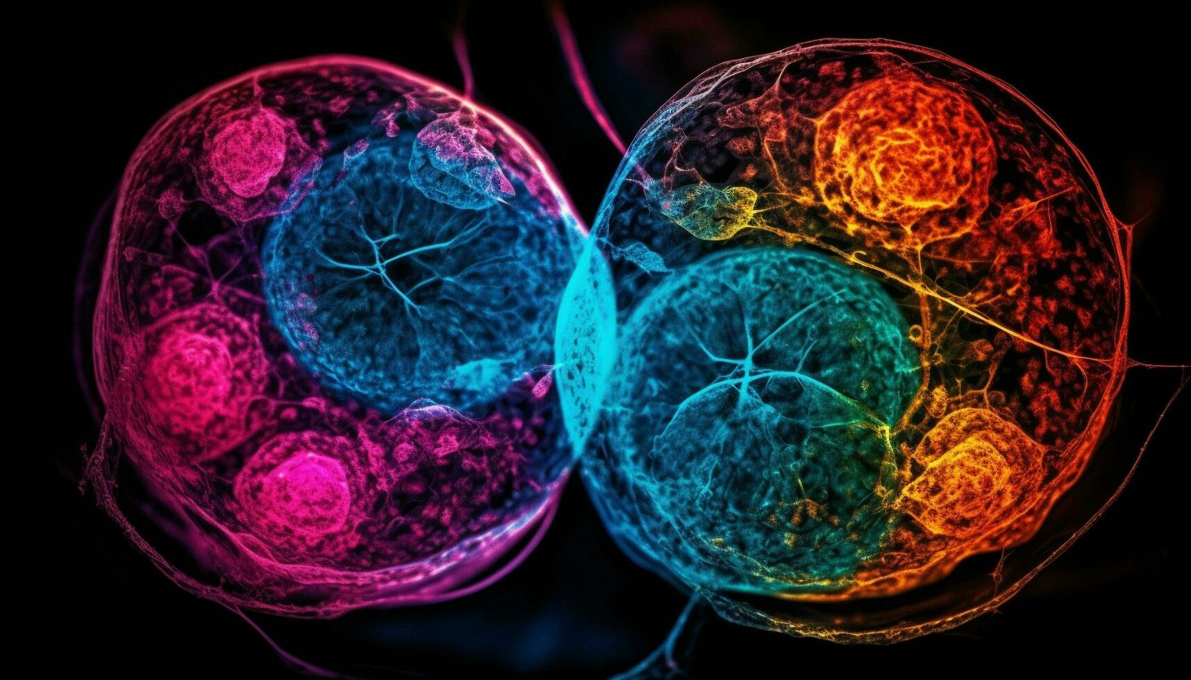 ingrandita microbiologia immagini sangue, malattia, tumore, cancro generato di ai foto