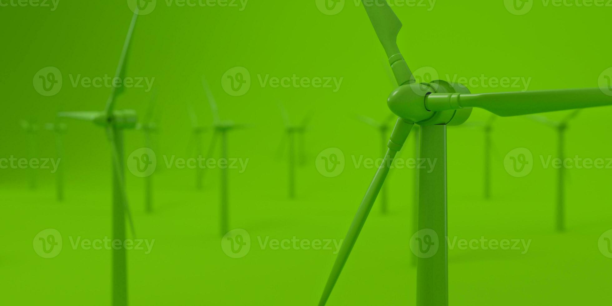 griglia di vento turbina su verde sfondo. sostenibilità concetto. foto
