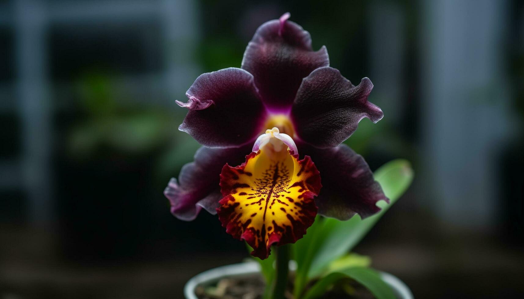 orchidea fiore, eleganza nel natura fragilità generato di ai foto