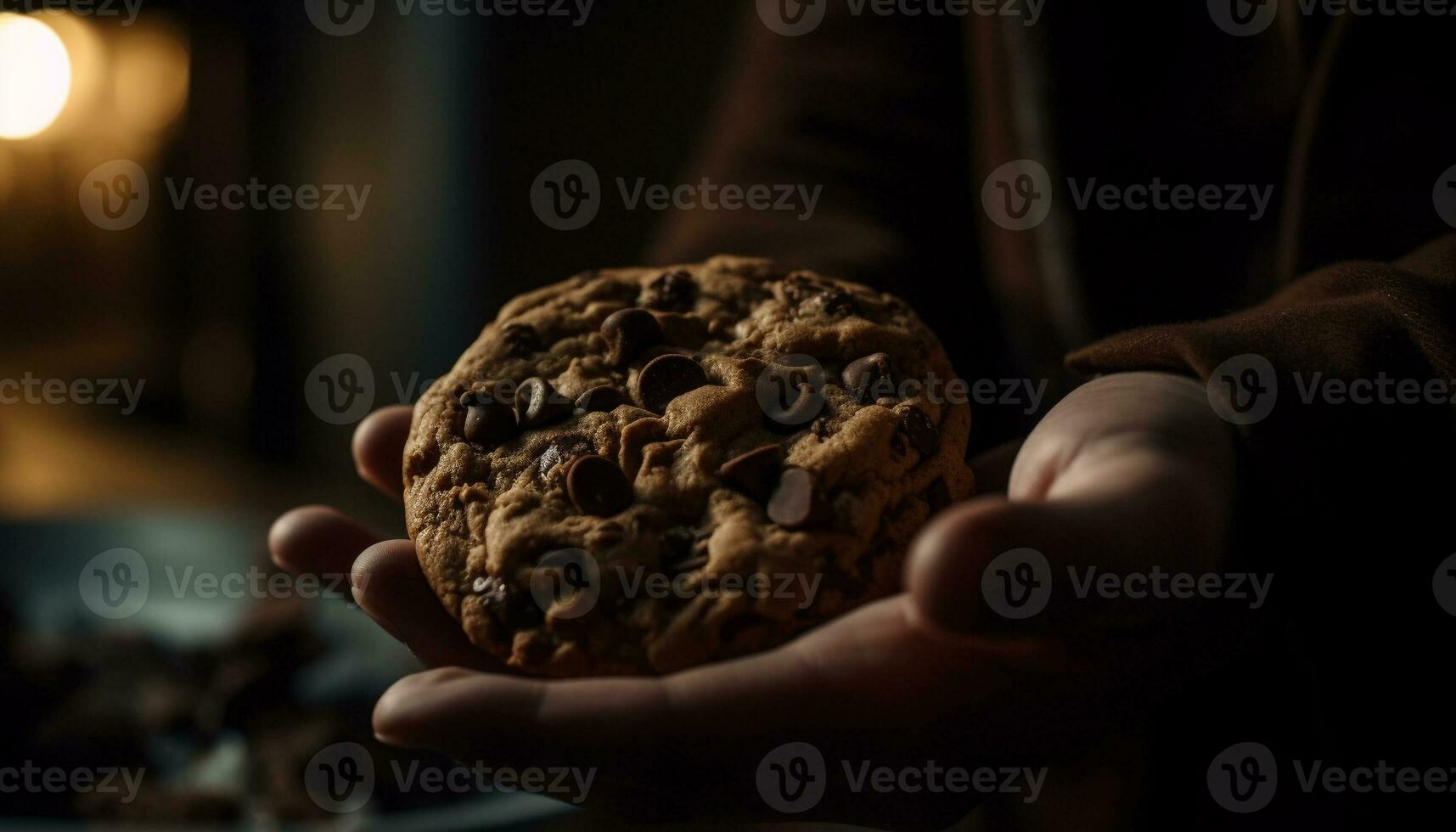 indulgente fatti in casa cioccolato patata fritta biscotto, pronto per mangiare generato di ai foto