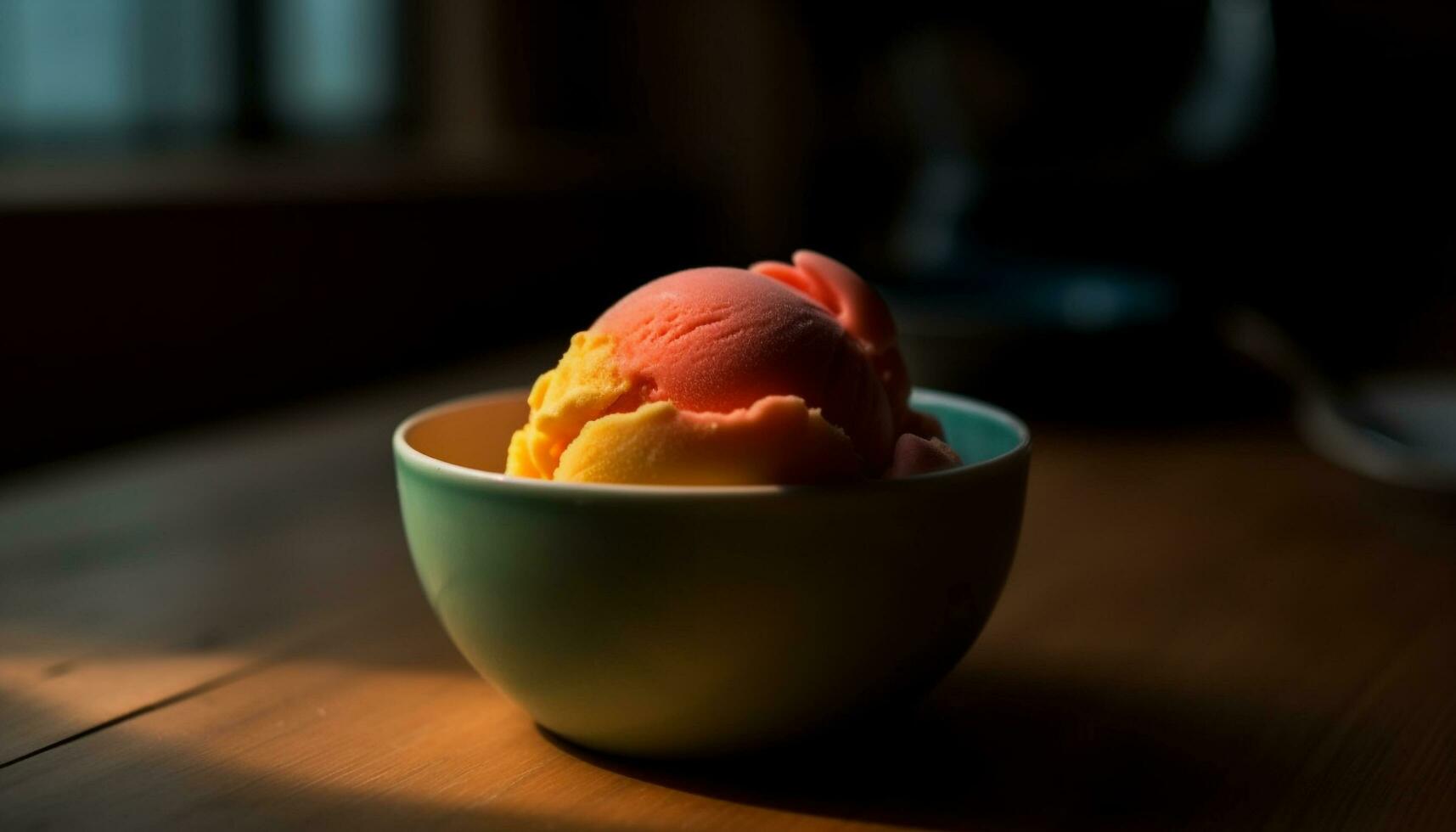 dolce estate indulgenza bacca ghiaccio crema coppa di gelato guarnita generato di ai foto