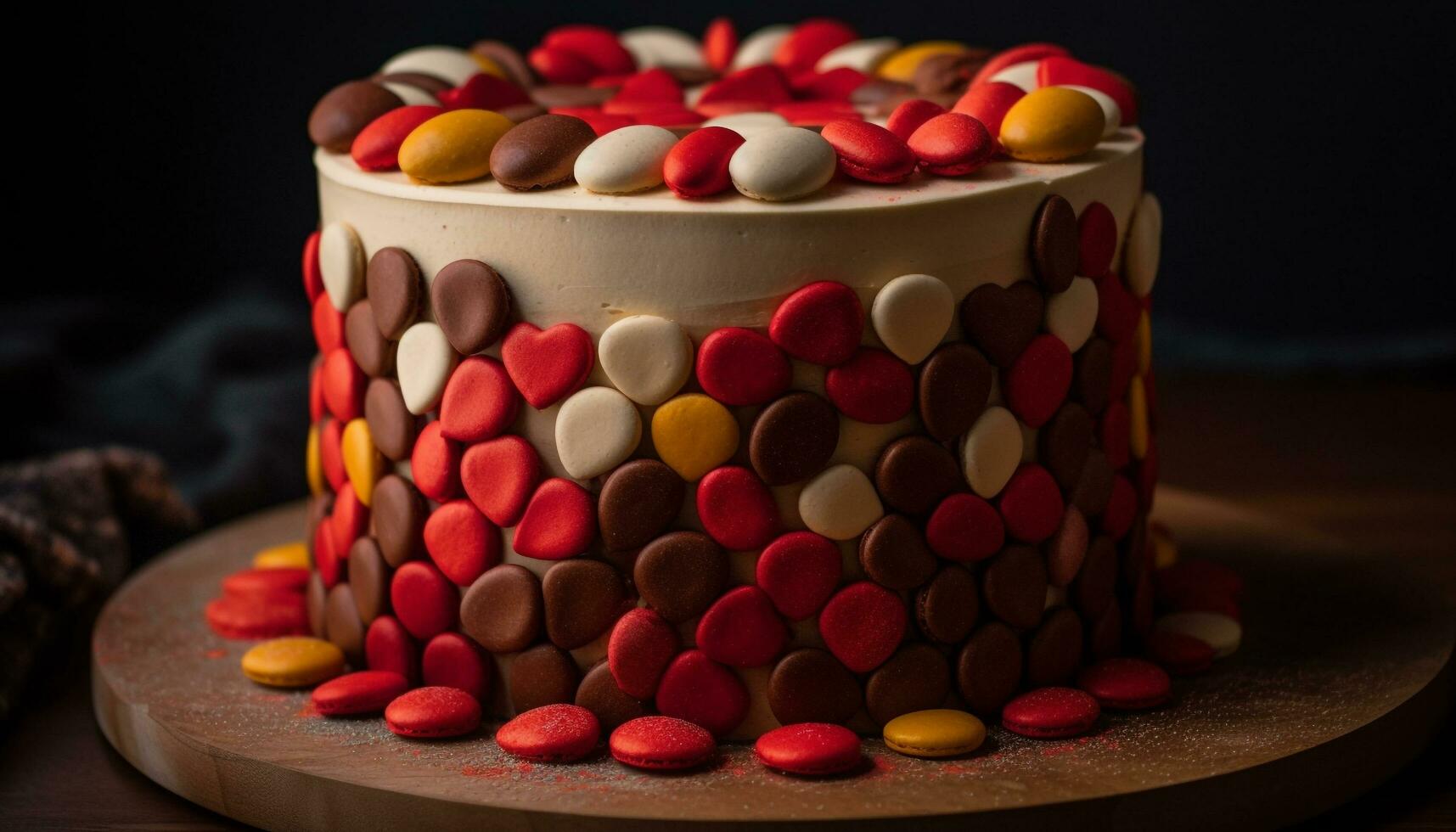 fatti in casa cioccolato compleanno torta con frutta decorazione e candela fiamma generato di ai foto