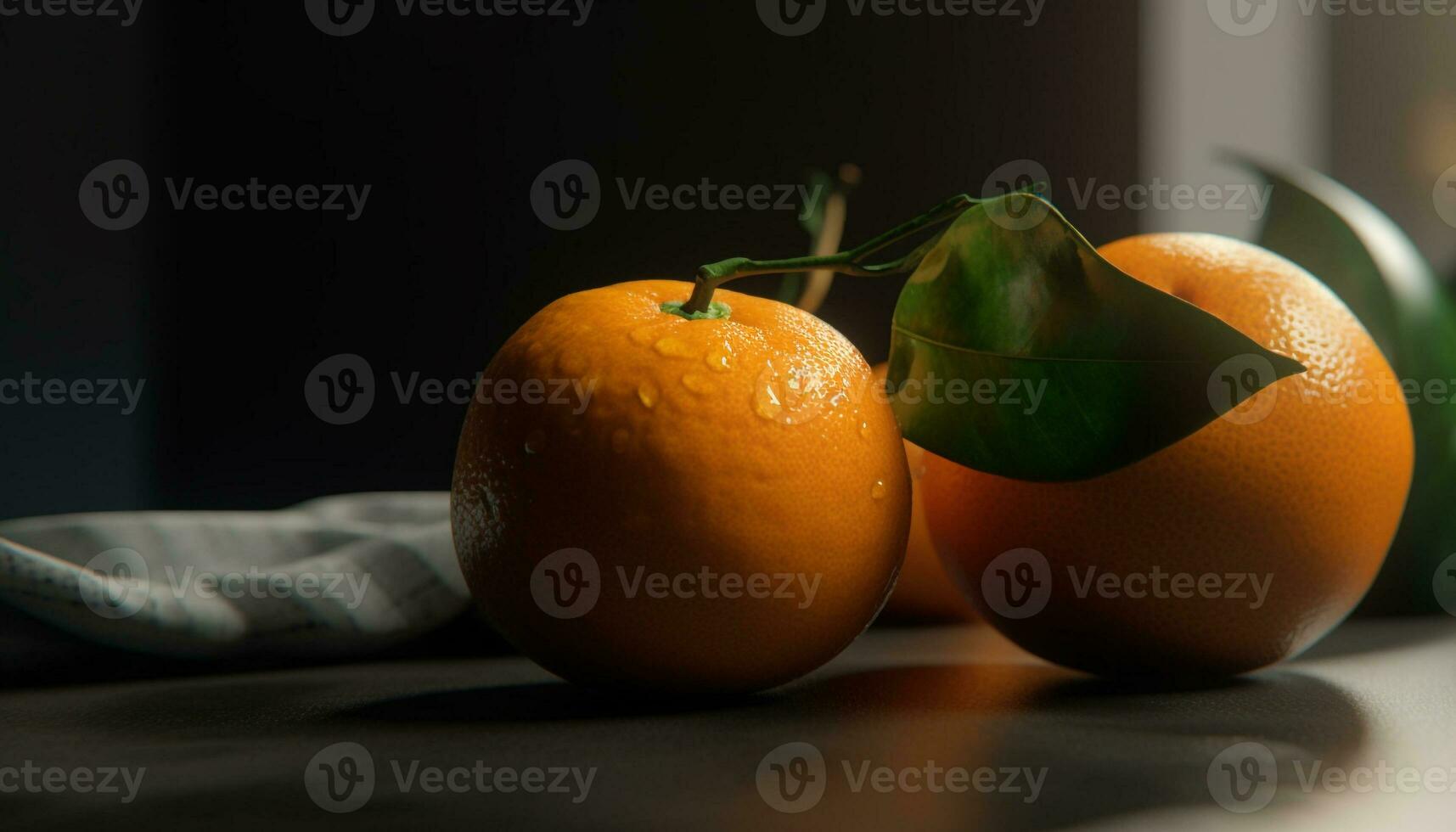 succoso agrume frutta su di legno tavolo, un' rinfrescante estate merenda generato di ai foto