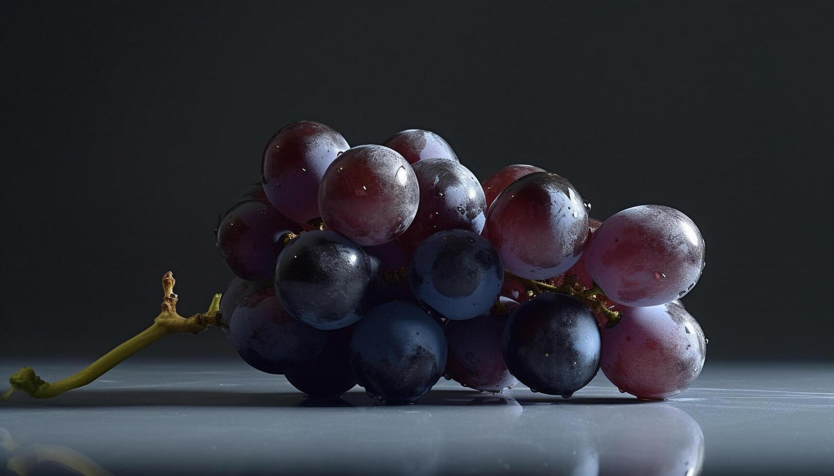 fresco biologico uva grappoli, maturo e succoso per salutare mangiare generato di ai foto