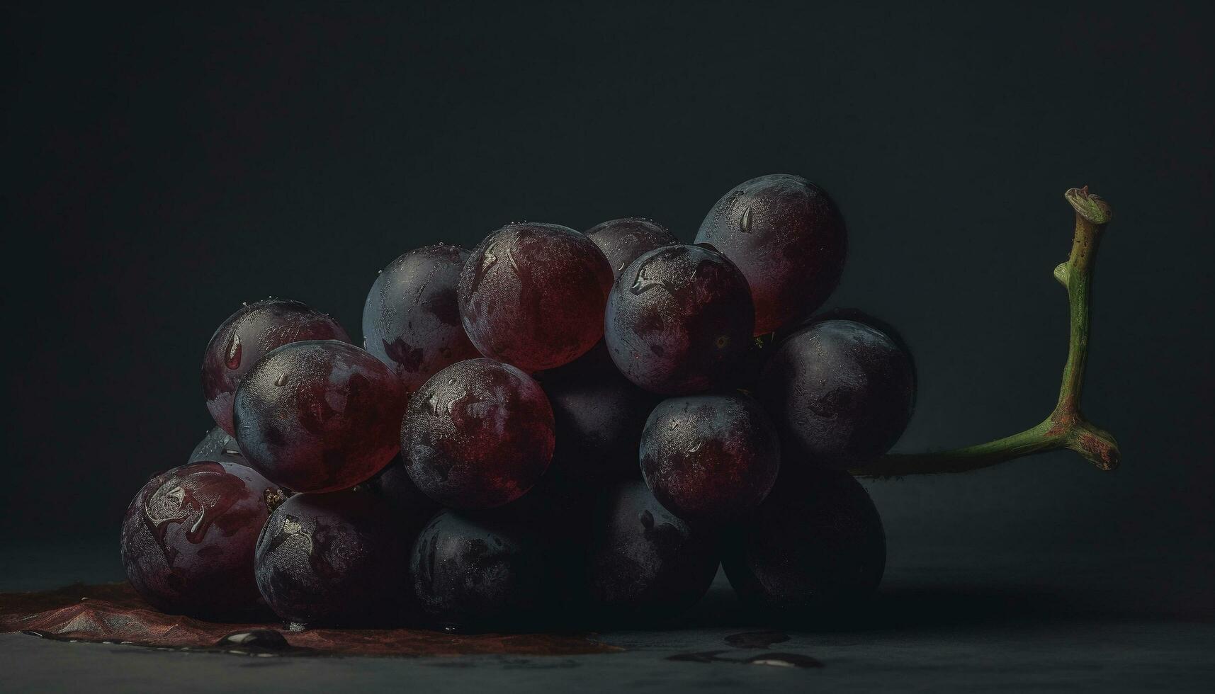 succoso uva mazzo su frondoso ramo, Perfetto per vinificazione generato di ai foto