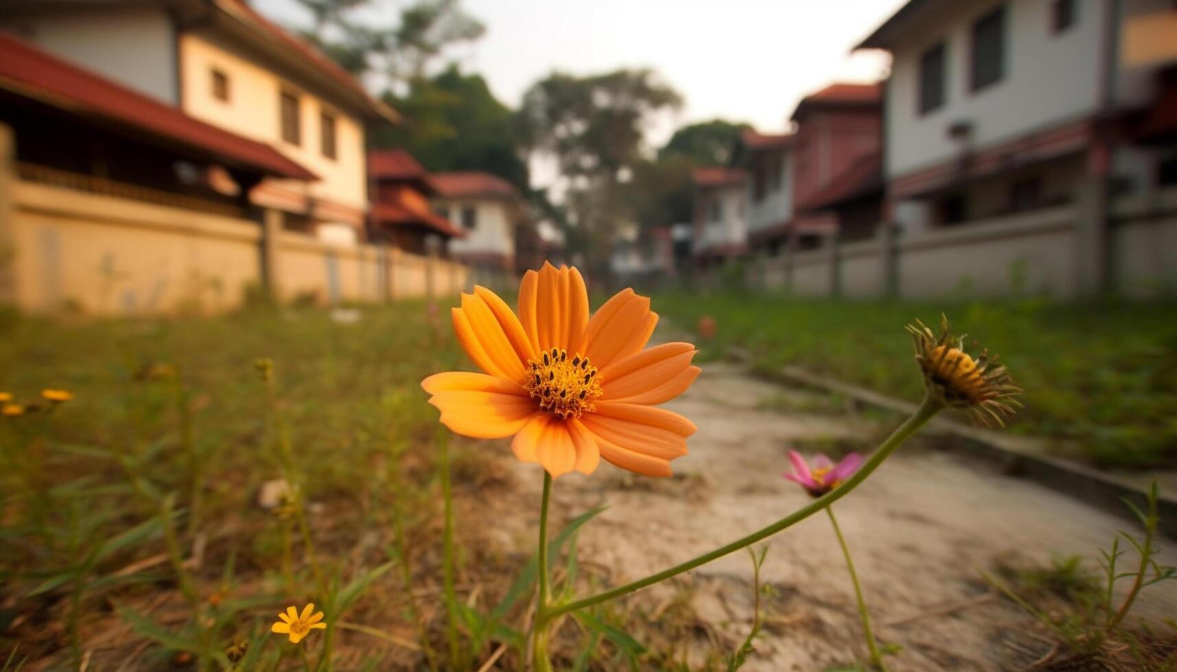 vivace girasole e margherita prato vetrine bellezza nel natura crescita generato di ai foto