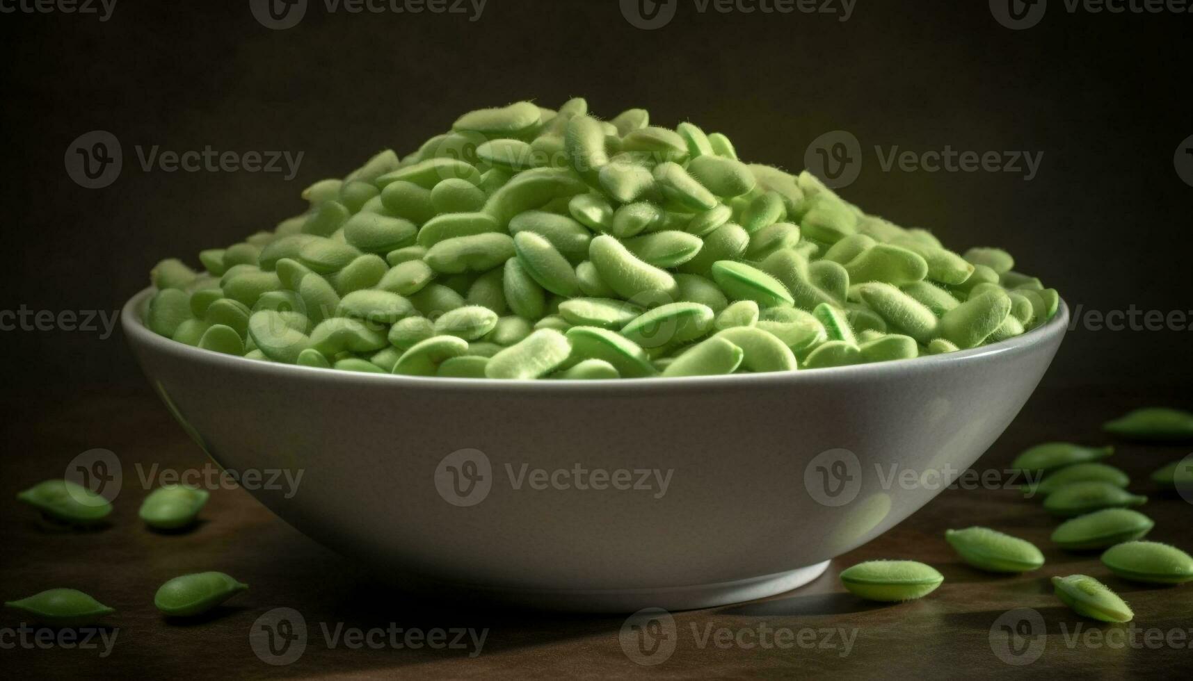 biologico vegetariano insalata ciotola con fresco verde ingredienti e fibra ricco fagioli generato di ai foto