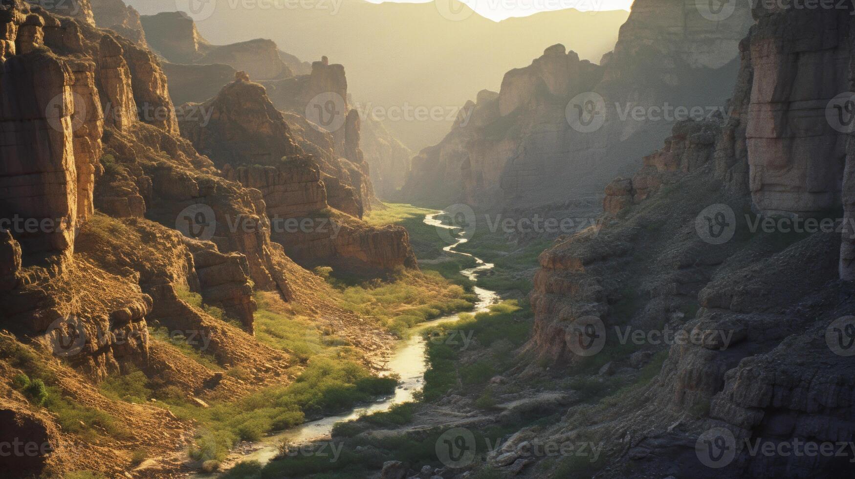 paesaggio di un' canyon. natura fotografia. ai generato foto