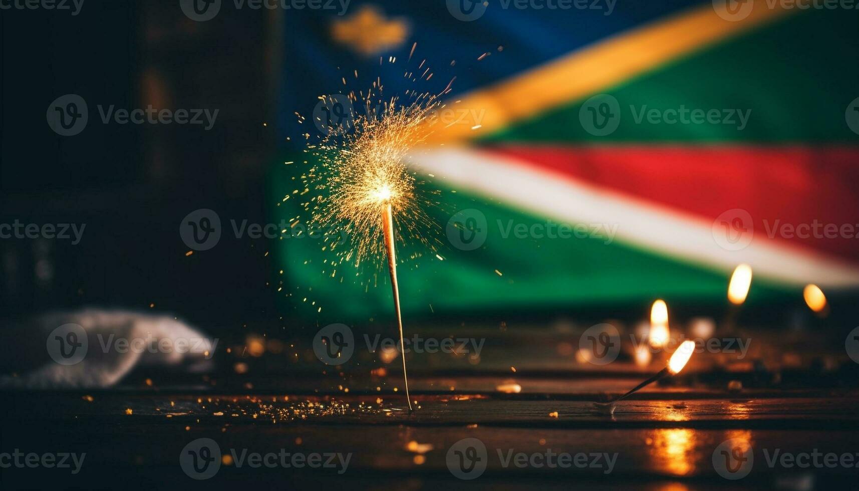 il quarto di luglio celebrazione si accende patriottismo con vivace fuoco d'artificio Schermo generativo ai foto