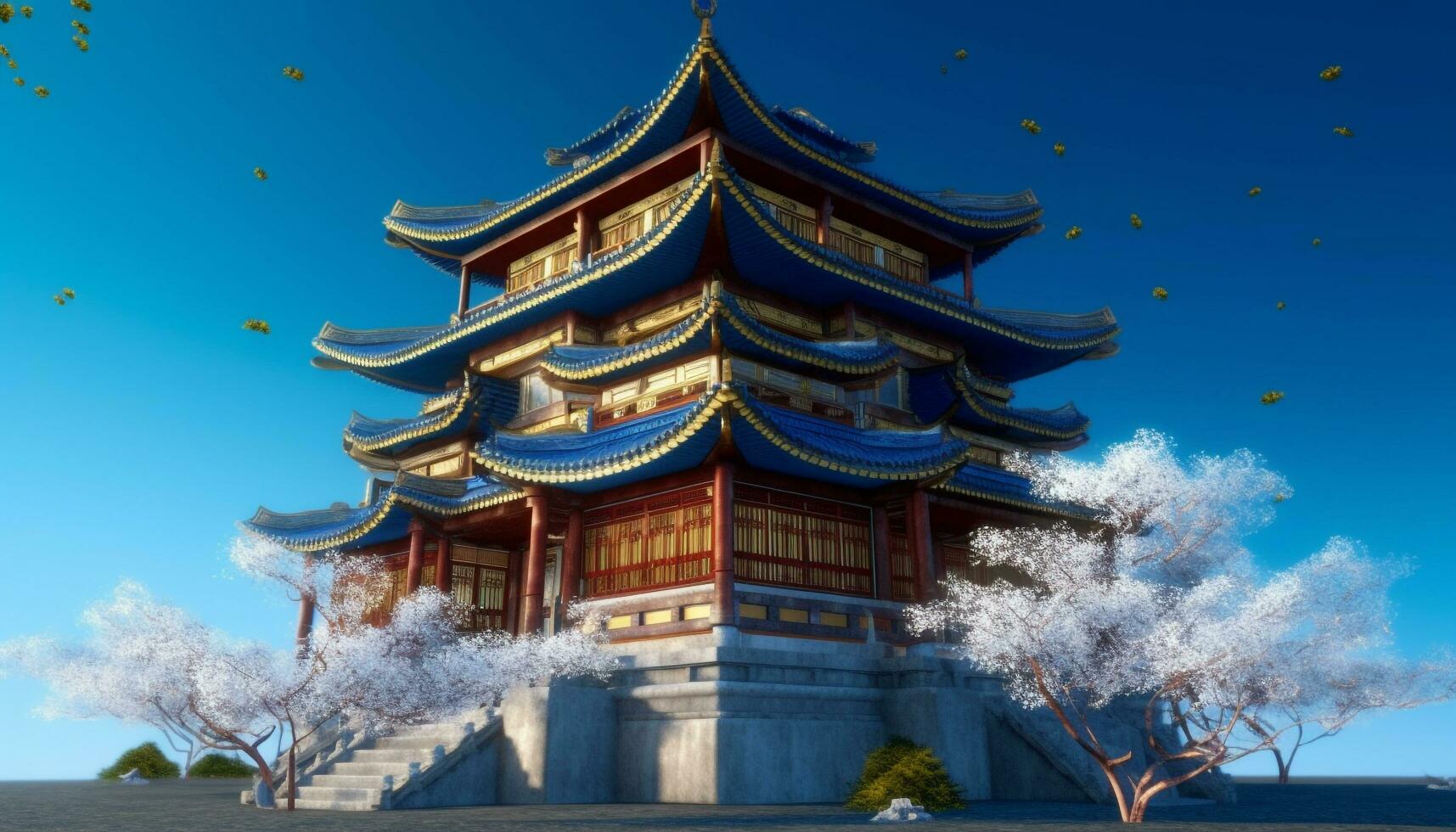 antico pagoda nel Pechino, simbolo di Cinese cultura e storia generato di ai foto