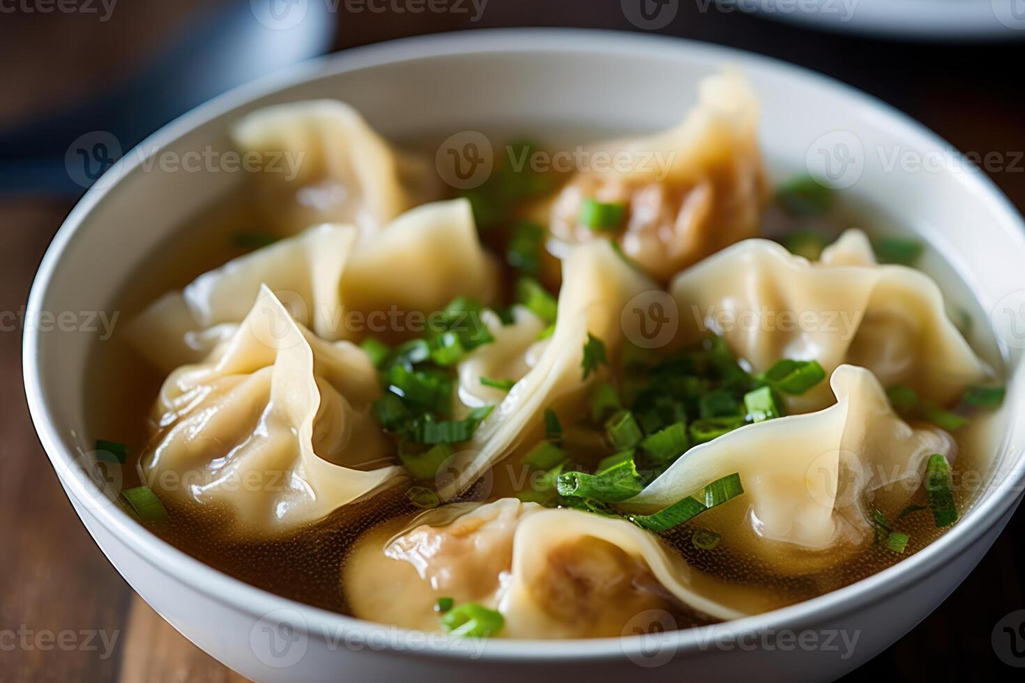 azione foto di wonton la minestra originario nel settentrionale Cina cibo fotografia generativo ai