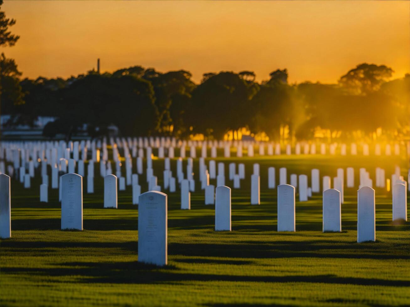 lapide a il nazionale eroi cimitero, ai generato Immagine foto