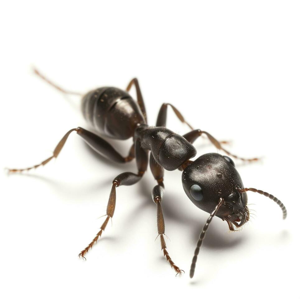 formica formica rufa isolato su bianca sfondo, creare ai foto