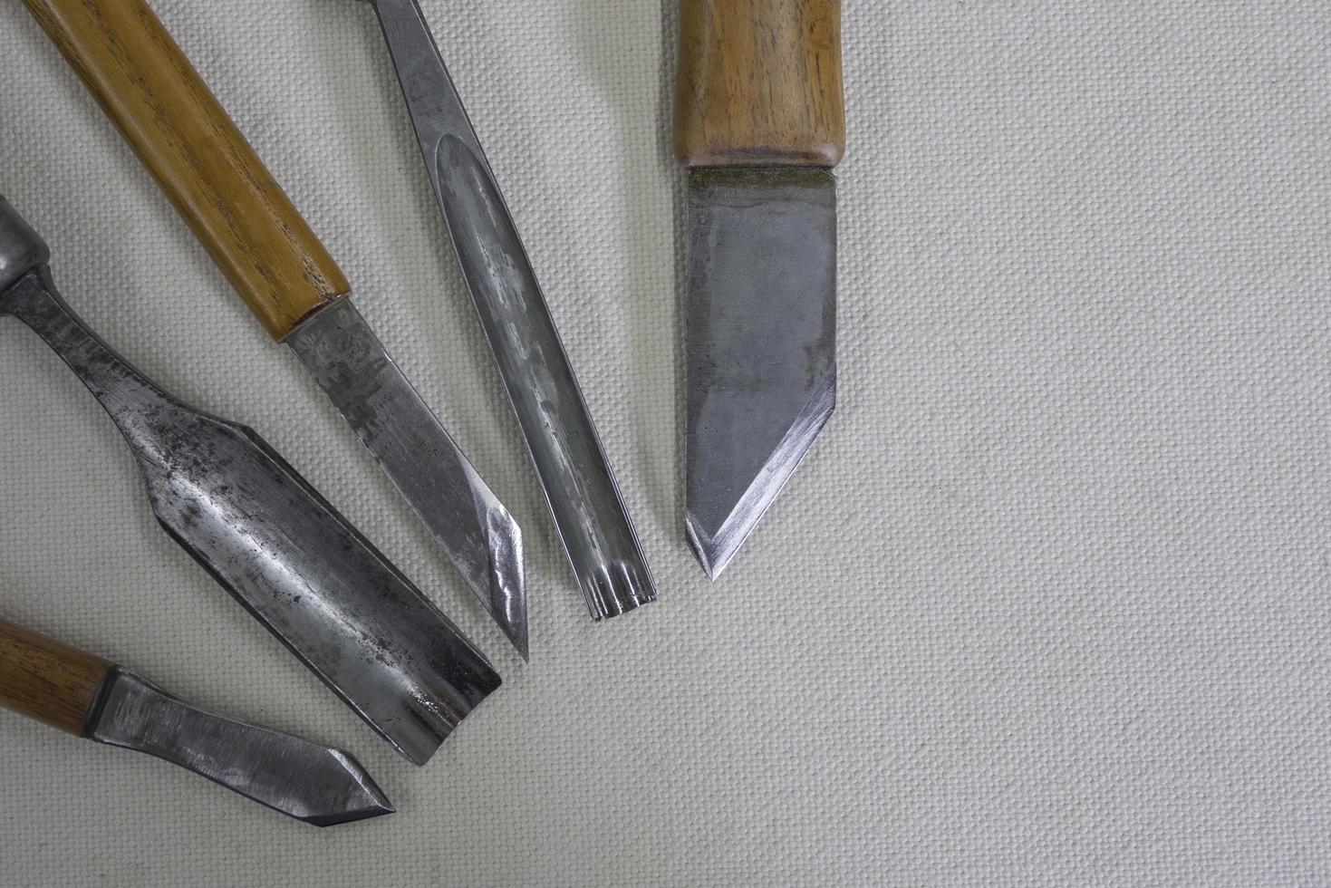 scalpello per coltelli da intagliatore in legno foto