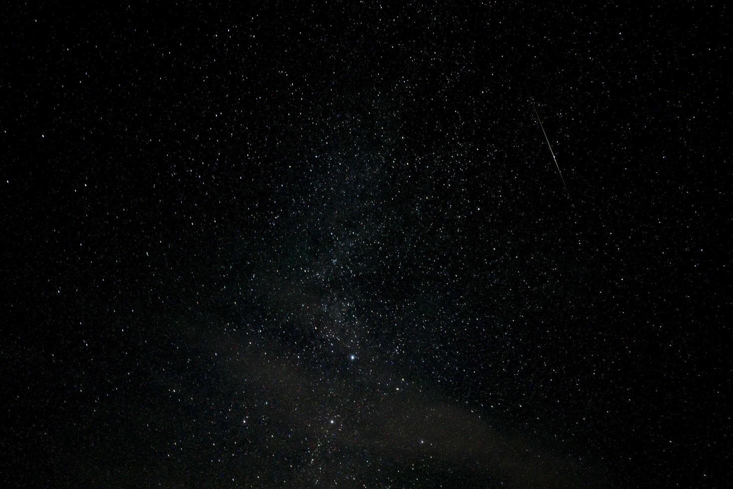 cielo stellato e sfondo di meteoriti e nebulose foto