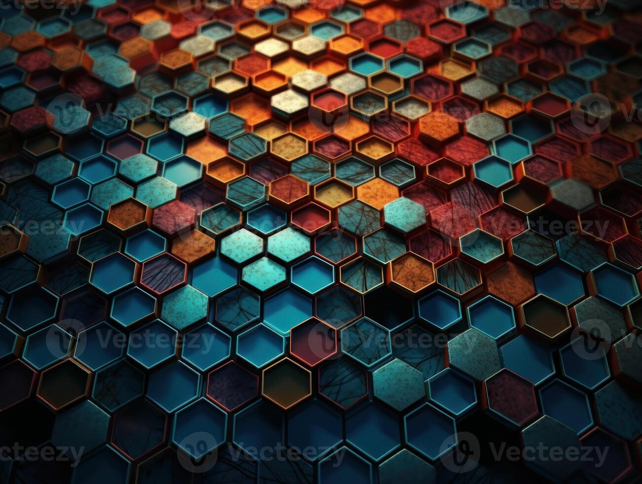 colorato astratto sfondo biologico forme astratto geometrico mosaico modello creato con generativo ai tecnologia foto